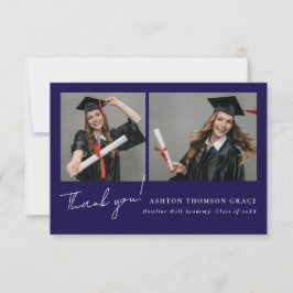 Collage von zwei Fotos modernes Design Dankeskarte