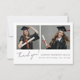 Collage von zwei Fotos modernes Design Dankeskarte