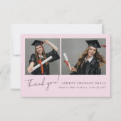 Collage von zwei Fotos modernes Design Dankeskarte (Vorderseite)