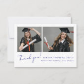 Collage von zwei Fotos modernes Design Dankeskarte (Vorderseite)