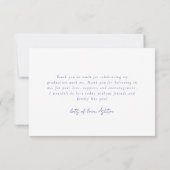 Collage von zwei Fotos modernes Design Dankeskarte (Rückseite)