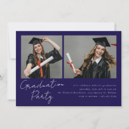 Collage von zwei Fotos modernes Design Einladung