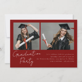 Collage von zwei Fotos modernes Design Einladung