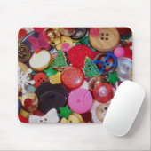 Collage with Christmas Tree Buttons Mousepad (Mit Mouse)