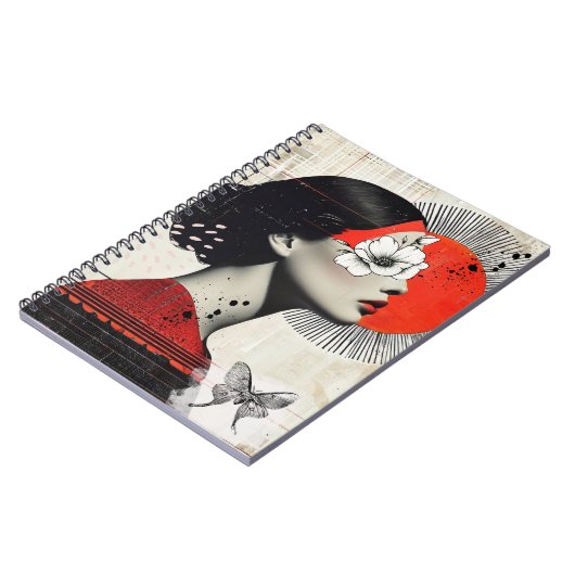 Collage with Moth | Notebook Notizblock (Linke Seite)