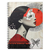 Collage with Moth | Notebook Notizblock (Vorderseite)