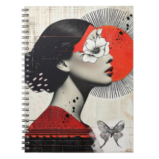 Collage with Moth | Notebook Notizblock