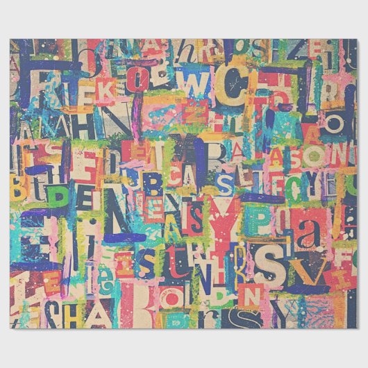 Collage Wrapping oder Decoupage Paper Geschenkpapier (Flach)