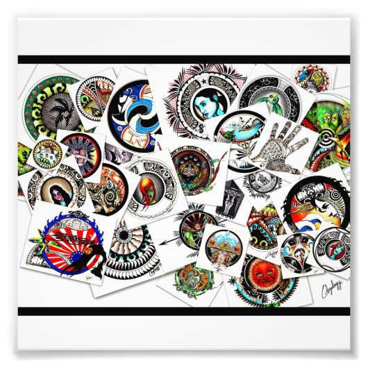 Collage-Zeichnungen Fotodruck (Vorne)