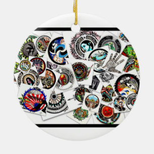 Collage-Zeichnungen Keramik Ornament