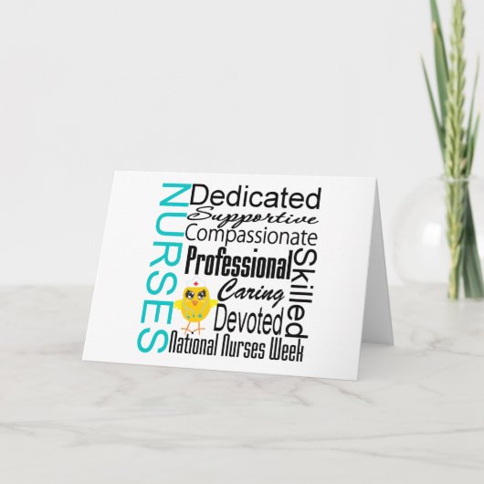 Collage zur Erkennung von Krankenschwestern - Woch Karte (Vorderseite)