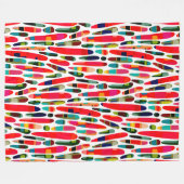 Collaged Color Splash 150222 Fleecedecke (Vorderseite (Horizontal))