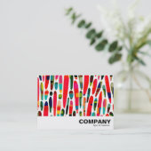 Collaged Color Splash 150222 Visitenkarte (Stehend Vorderseite)