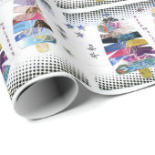 Collagen-japanische Weihnachtspapier-Weiß-schwarze Geschenkpapier (Rolleneckpunkt)