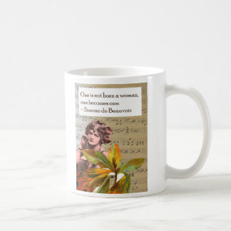 Collagen-Tasse Simone de Beauvoir Quote Kaffeetasse
