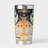 Collagen von Green mit Augen Art 2 Thermobecher (Links)