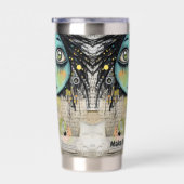 Collagen von Green mit Augen Art 2 Thermobecher (Rechts)