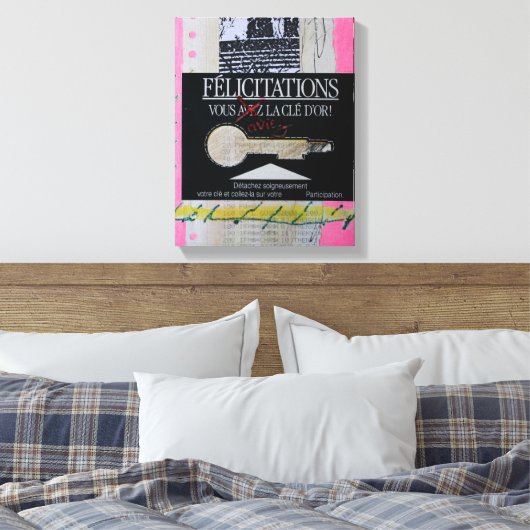 Collages Bruyants Artist's Book Glückwunschs Key C Leinwanddruck (Insitu (Schlafzimmer))