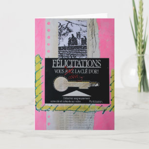 Collages Bruyants Artist's Book Glückwunschs Schlü Karte