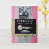 Collages Bruyants Artist's Book Glückwunschs Schlü Karte (Gelbe Blume)