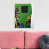 Collages Bruyants Artist's Book Green Room Leinwan Leinwanddruck (Insitu (Wohnzimmer))