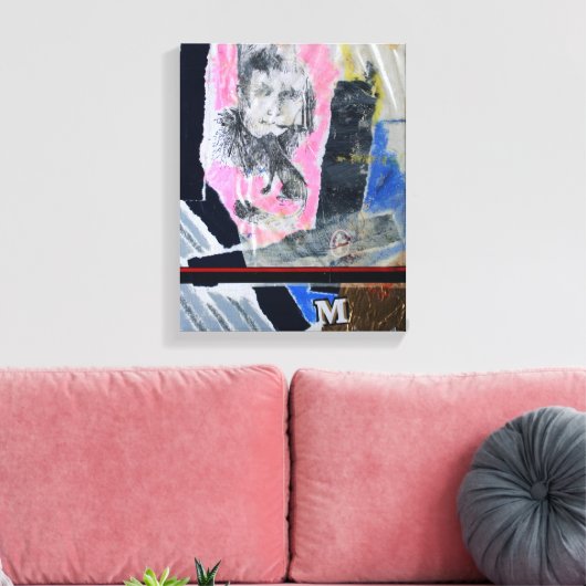 Collages Bruyants Artist's Book stecken im Leben C Leinwanddruck (Insitu (Wohnzimmer))