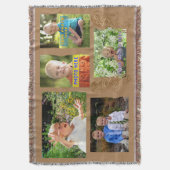 Collagethrow-Decke mit IHREN 5 Fotos Decke (Vorderseite Vertikal)