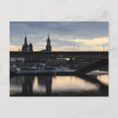 Collapsed Carola Bridge in Dresden Postkarte (Vorderseite)
