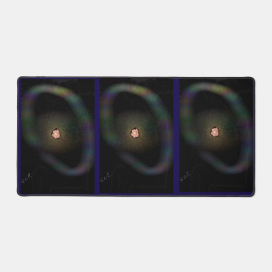 Collapsing Supernova, Expanding Ring Desk Mat Schreibtischunterlage (Vorderseite)