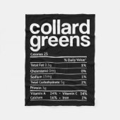 Collard Greens Nutrition Facts Funny Thanksgiving Fleecedecke (Vorderseite)