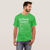 Collard Grüntöne Nutrition Fact Erntedank Gift Tu T-Shirt (Vorne ganz)