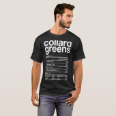 Collard Grüntöne Nutrition Facts Funny Erntedank T-Shirt (Vorne ganz)