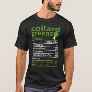 Collard Grüntöne Nutrition Food Erntedank Kostüm T-Shirt