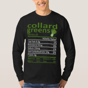 Collard Grüntöne Nutrition Food Erntedank Kostüm T-Shirt