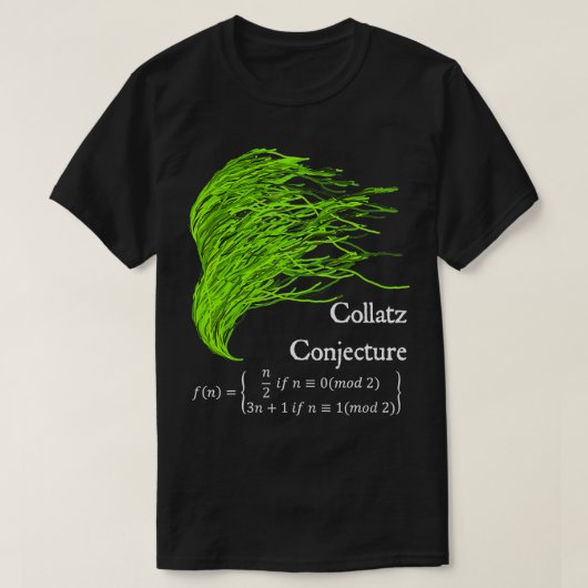Collatz Conjecture 3n1 Green SeaMath Teacher T-Shirt (Design vorne)