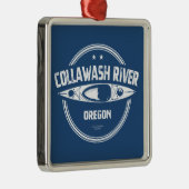 Collawash River Oregon Kajaking Ornament Aus Metall (Rechts)
