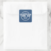 Collawash River Oregon Kajaking Quadratischer Aufkleber (Tasche)