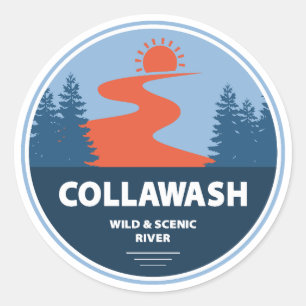 Collawash Wild And Scenic River Oregon Runder Aufkleber