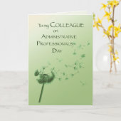 Colleague Admin Pro Day Dandelion Karte (Gelbe Blume)