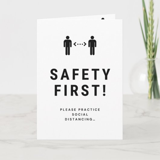 Colleague Farewell Card - Safety First Karte (Vorderseite)