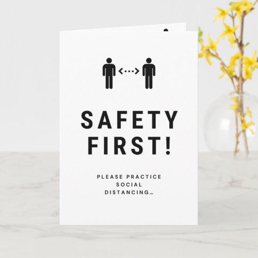 Colleague Farewell Card - Safety First Karte (Gelbe Blume)