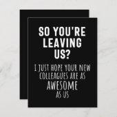 colleague farewell, retirement, coworker, goodbye, save the date (Vorne/Hinten)