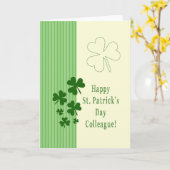 Colleague Happy St. Patrick's Day Karte (Gelbe Blume)