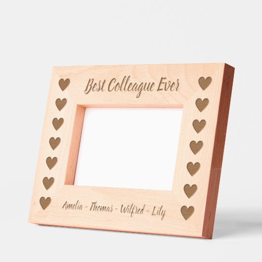 Colleague Heart Pattern Custom Holz Foto Rahmen (Links)