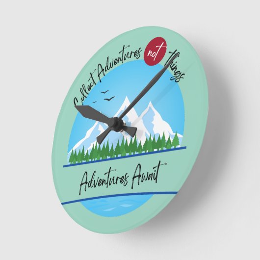 Collect Adventures Wall Clock Runde Wanduhr (Winkel)