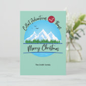 Collect Adventures Weihnachtskarte Einladung (Stehend Vorderseite)