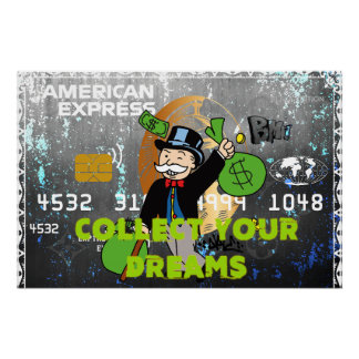 Collect Your Dreams (Black Card Pop) Poster