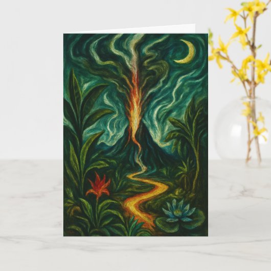 Collectable Glow Forth Greeting Card Karte (Gelbe Blume)