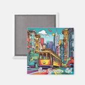 Collectiable Funky City Magnet - San Francisco (Vorderseite/Rückseite)