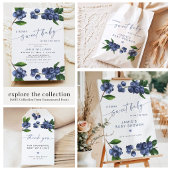 Blaubeer-Baby-Shower-Willkommensposter Poster